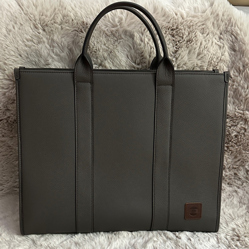 Elegant Dark Grey Leather Bag